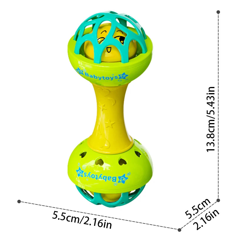 3/1pcs Toddler Double-headed Hand Rattles Soothing Hand Grip Rattles Toys Baby Rattle Baby Nibbling Toys Baby Toys Inflat Hammer