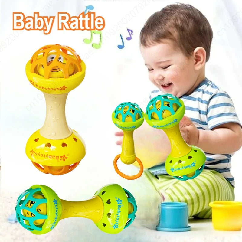 3/1pcs Toddler Double-headed Hand Rattles Soothing Hand Grip Rattles Toys Baby Rattle Baby Nibbling Toys Baby Toys Inflat Hammer