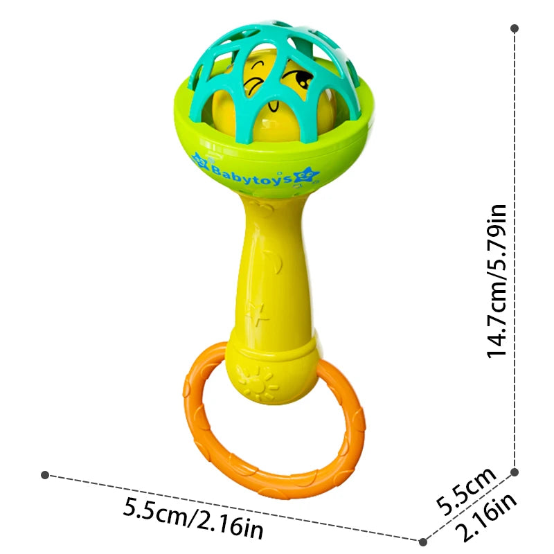 3/1pcs Toddler Double-headed Hand Rattles Soothing Hand Grip Rattles Toys Baby Rattle Baby Nibbling Toys Baby Toys Inflat Hammer