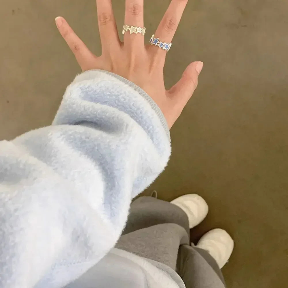 1/3pcs Set Ins Irregular Star Rings for Women Geometric Kpop Finger Buckle Jewelry Accessories Y2K Open Ring Christmas Gift