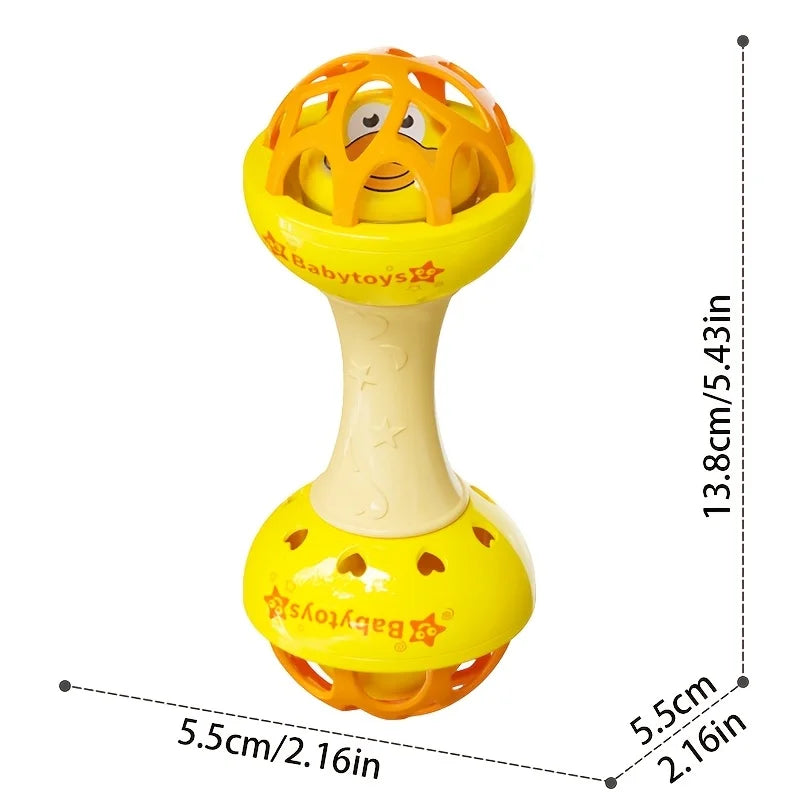 3/1pcs Toddler Double-headed Hand Rattles Soothing Hand Grip Rattles Toys Baby Rattle Baby Nibbling Toys Baby Toys Inflat Hammer